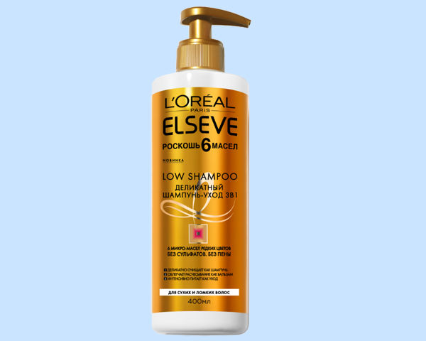 Шампунь для сухих и ломких волос «Роскошь 6 масел» Elseve Low shampoo от L'Oreal Paris, цена: от 380 руб.