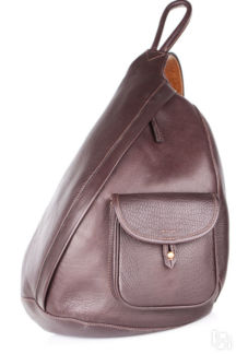 Кожаный рюкзак Эль-Пасо c карманом, коричневый