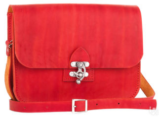 Женская кожаная сумка ручной работы Кэтрин, красная