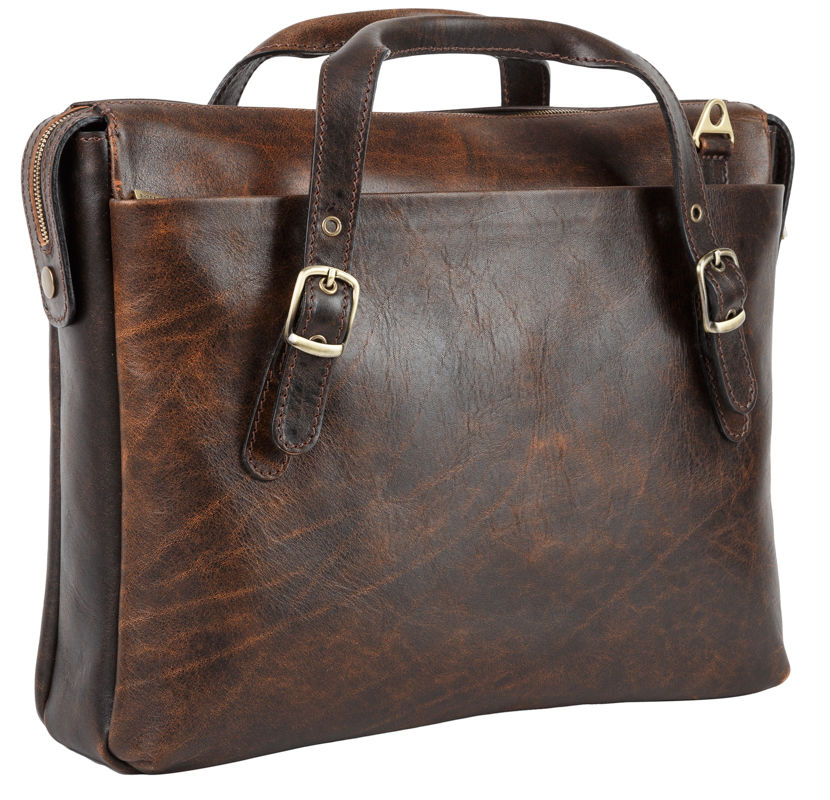 Кожаная деловая сумка Франклин, коричневый эксклюзив