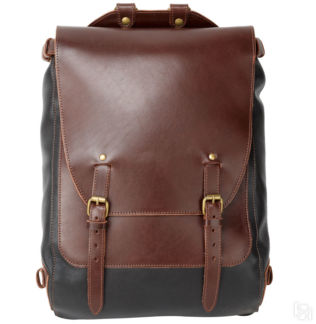 Кожаный рюкзак Рафаэль, коричневый с чёрным
