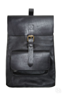 Кожаный рюкзак Gray, черный
