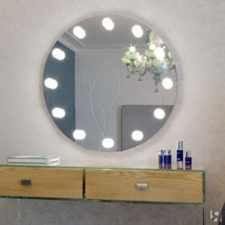 Зеркало макияжное круглое с подсветкой