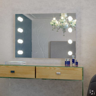 Зеркало макияжное прямоугольное с подсветкой 900х650 мм