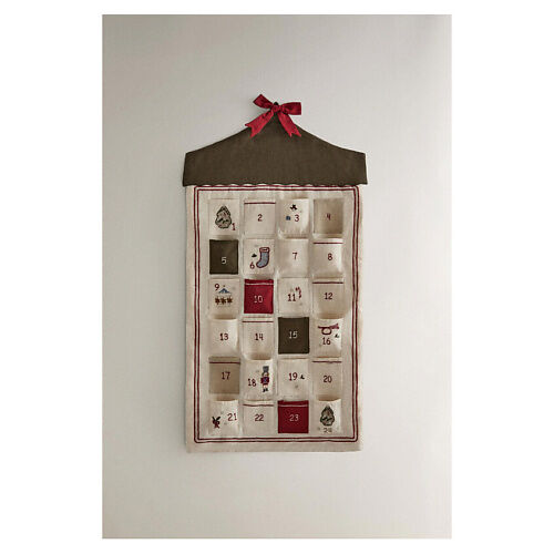 ZARA HOME Настенный адвент-календарь Embroidered Christmas Advent Calendar