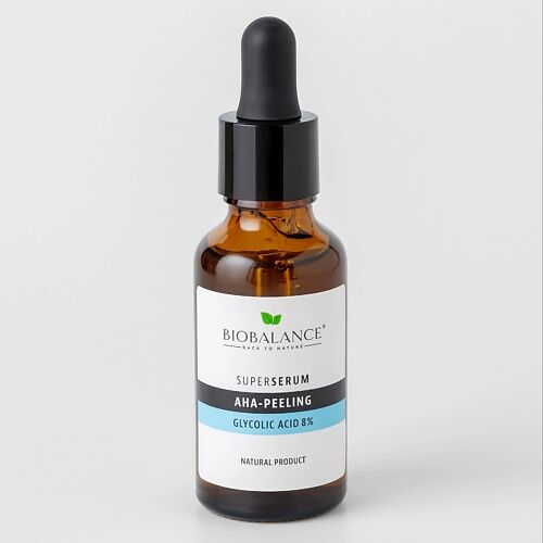 BIOBALANCE Сыворотка для лица с гликолевой кислотой SUPER SERUM AHA PEELING