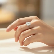 Классическое кольцо из белого золота э4712кц11231157 ЭПЛ Даймонд 8700000353954 фото 4