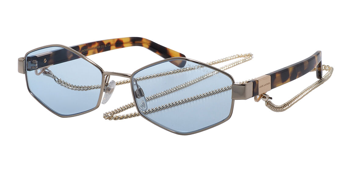 Солнцезащитные очки женские металлические золотистые Marc Jacobs 496S 013