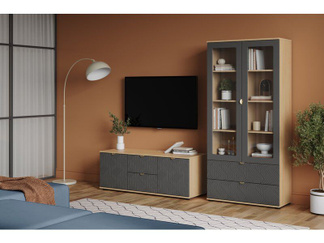 ТВ-тумба Монблан-1 Fancy Grafit Oak