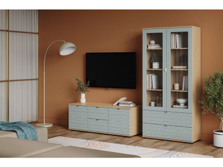ТВ-тумба Монблан-1 Lunge Mentol Oak