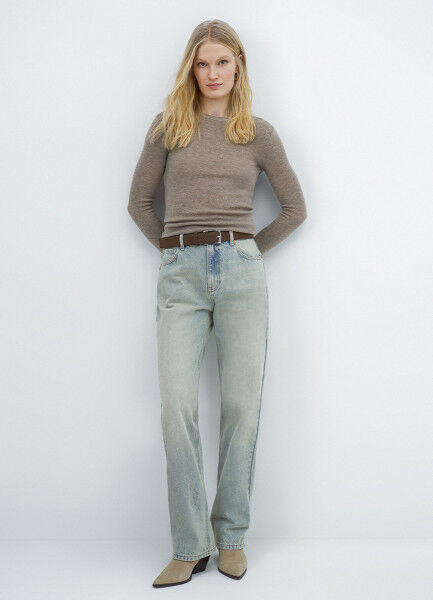 Джинсы Boyfriend с низкой посадкой, Голубой Ostin