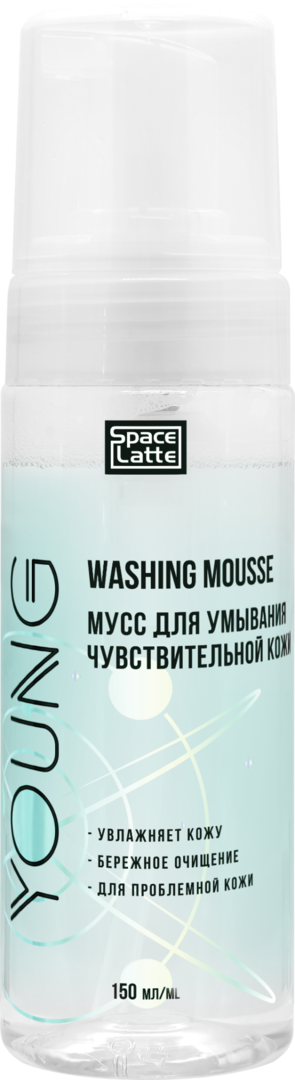 Мусс для умывания чувствительной кожи Space.latte YOUNG 150 мл