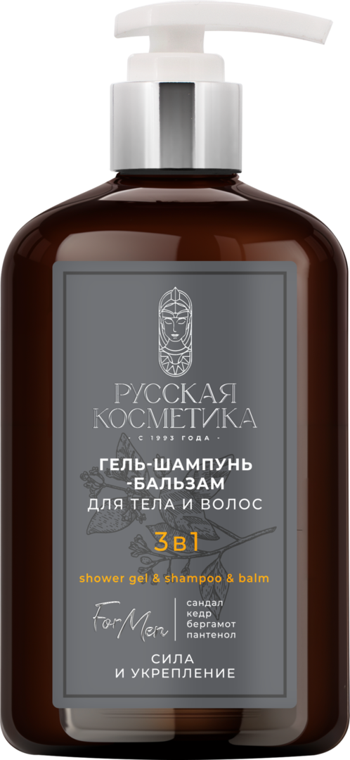 Гель-шампунь-бальзам 3 в 1 «Сила и укрепление» Русская Косметика, 400 мл