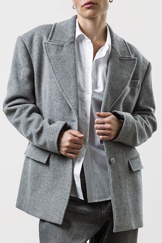 Пальто однобортное из смесовой шерсти Urban Tiger